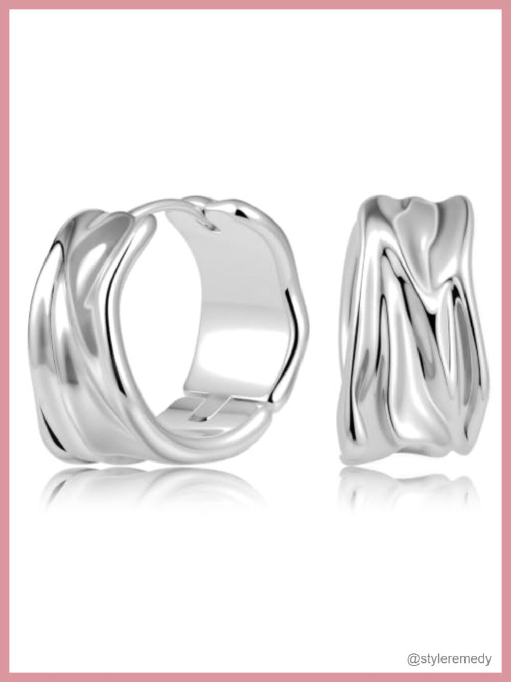 Small Silver Cubic Zirconia Hoop Earrings Women Hypoallergenic Huggies